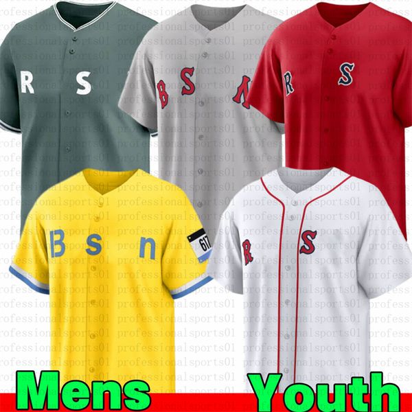 Bostoncity Baseball Jerseys red sox jersey #11 Rafael Devers Jersey #36 Triston Casas Custom jersey Yoshida Bregman Story Abreu jersey