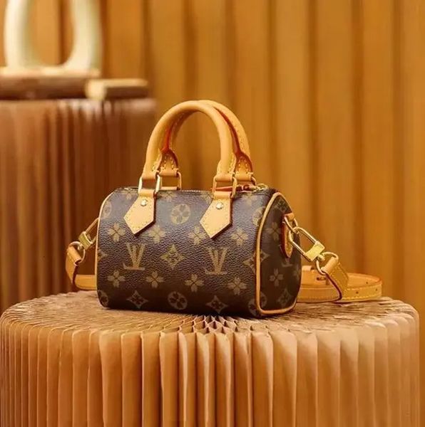 

Quality High Shoulder Quick Purse Boston Tote Designer Mini Pillow Handbag 45678218 Womens Crossbody Messenger Bag Classic Design Floral Make Shoulder Bag 2025, Brown flower