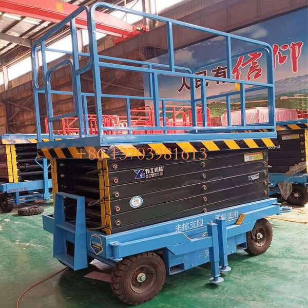 

High Efficiency Hydraulic Scissor Lift Trailer 500kg Load Construction Machinery