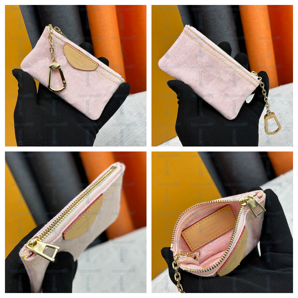 

Designer Keychain Wallet Key Chain Hang Bag Charm Keyring Keychains hang Leather Designers Women Men Coin Purse Alloy Pendant Key Ring with box M601234, 62#