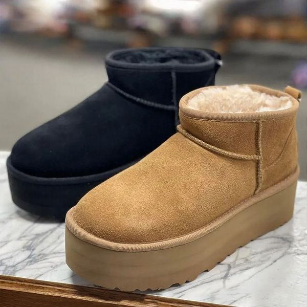 

snow boots boots boot barn Tasman Tazz boots for women Platform Slippers Classic Ultra Mini Boots Winter Snow Designer Height Ankle Chunky Fur Boot Ankle Sherpa 35-43, Red