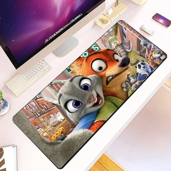Custom Disney Zootopia Mousepad HD Printing Computer Gamers Locking Edge Non slip Mouse Keyboard PC Desk Pad