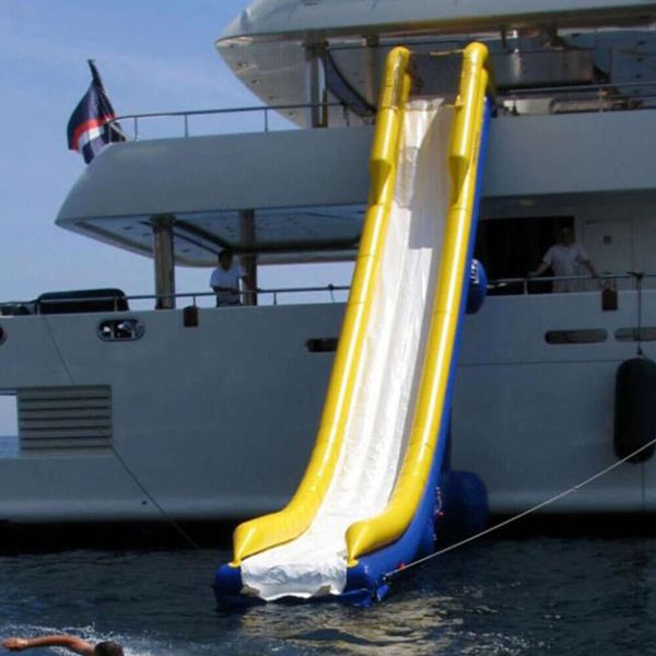 Outdoor Games Customized Inflatable Water Yacht Slide Commercial Fun Play Equipment Air Dock Slide For Boat