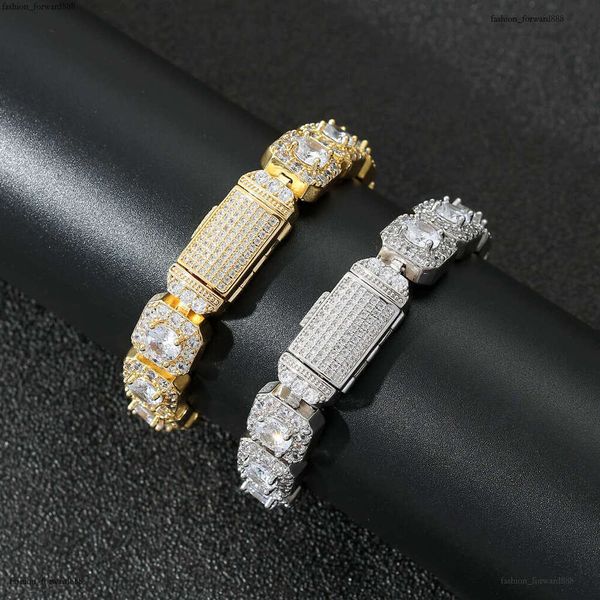 

Designer luxury 13mm flip cap buckle rock sugar Ice out VVS Moissamite bracelet for men and women Free delivery