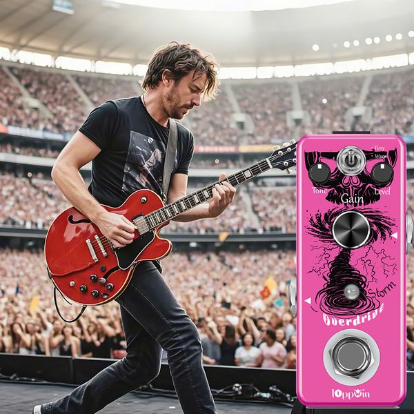 

Classic Tube Screamer Overdrive Pedal - Dual Modes (Warm/Hot) for Dynamic Crunch & Sweet Tone