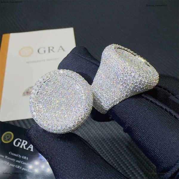 

Fine Jewelry Iced Out Hip Hop Cuban k Ring Gold Plated Sterg Sier VVS Moissanite Dia Free delivery