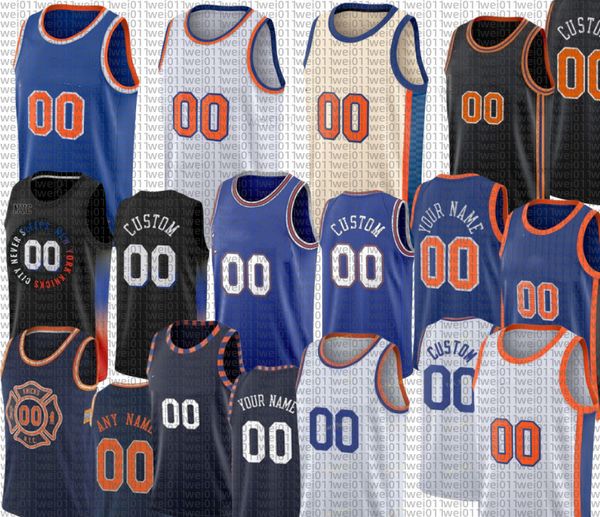 Jalen Brunson Karl-Anthony Towns Mikal Bridges Josh Hart OG Anunoby Miles McBride Jordan Clarkson Landry Shamet Jose Alvarado Mitchell Robinson Basketball Jersey