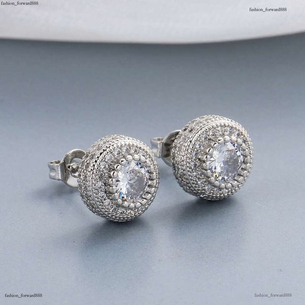 

Luxury by tester round ice out VVS Moissanite rose gold hip hop earrings for men and women Free delivery