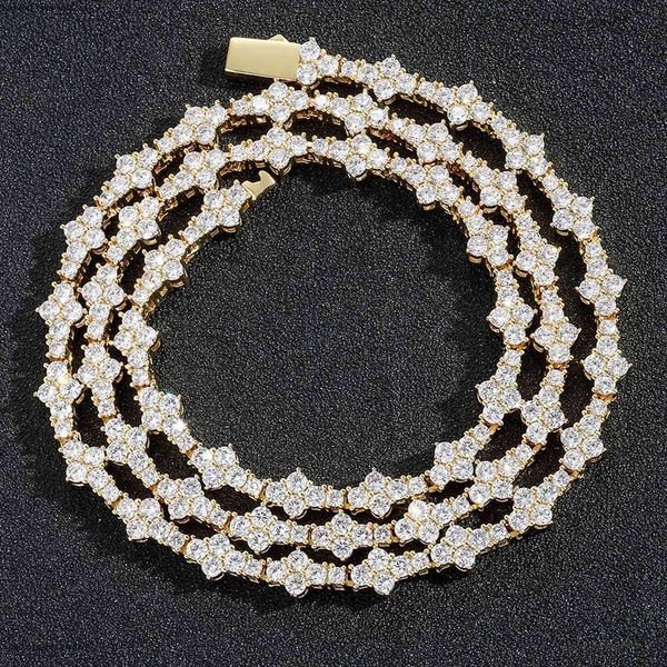 

Luxury men's and women's Hip Hop Ice Boutique Jewelry Lab Diamond S925 Silver Vvs Tennis Chain Necklace bracelet Free delivery