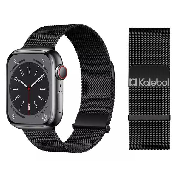 

Milanese Dual Magnetic Business Watch Band for Apple Watch 45mm 44mm 46mm Ultra 3 2 49mm 42 40 41mm, Silver