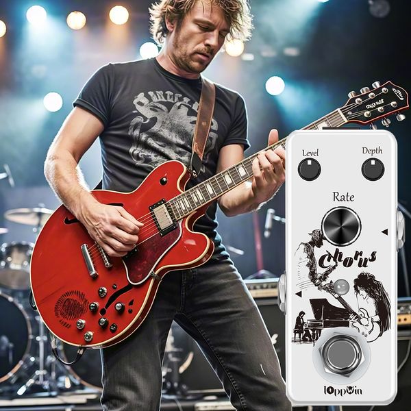 

Pure Analog Chorus Pedal - Warm, Spacious Tone with Depth/Level Controls