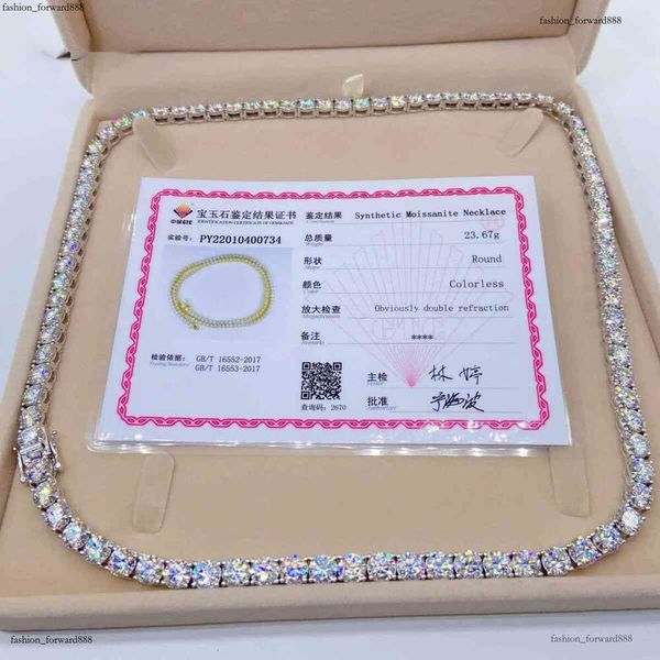 

Hip Hop Jewelry Sterg Sier Pass Tester Dia VVS Moissanite Tennis Chain