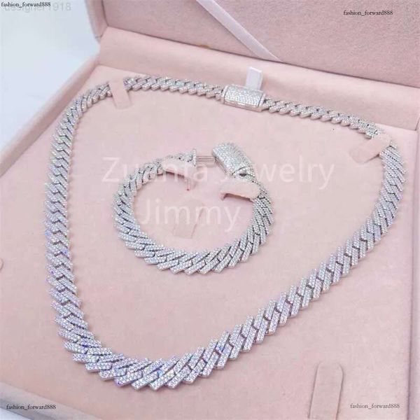 

Custom Made Solid Back 10mm Width Necklace Jewelry S Pass Dia Tester Flawless Moissanite Man