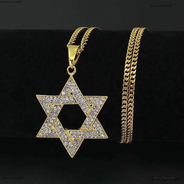 

cuban Moissanite pendant necklace pass GRA certified Rhie Star of David Pendant Necklace Hip Hop Jewelry sier