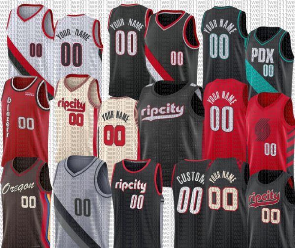 Damian Lillard Shaedon Sharpe Deni Avdija Jerami Grant Jrue Holiday Scoot Henderson Toumani Camara Donovan Clingan Caleb Love Matisse Thybulle Basketball Jersey