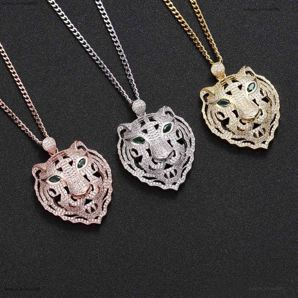 

Luxury hip hop agate ice out VVS Mosan Tiger Zodiac pendant for men and women Free delivery