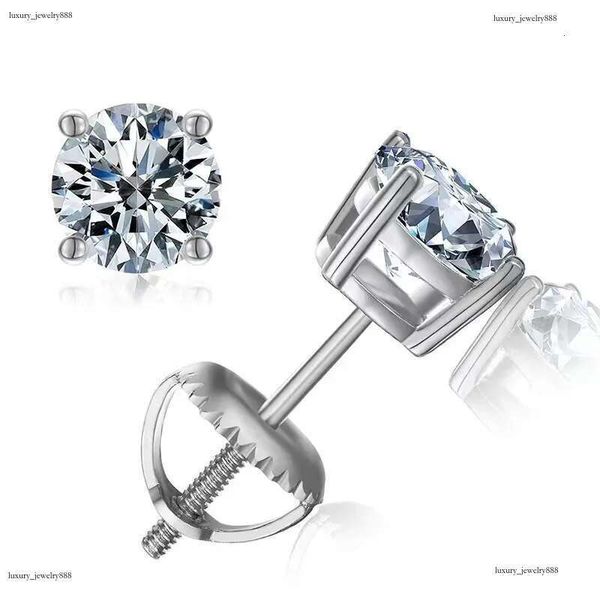 

pass dia tester vvs moissanite designer for women sterg sier stud earrings gold plated mens screw back earring jewelry valentines day gift