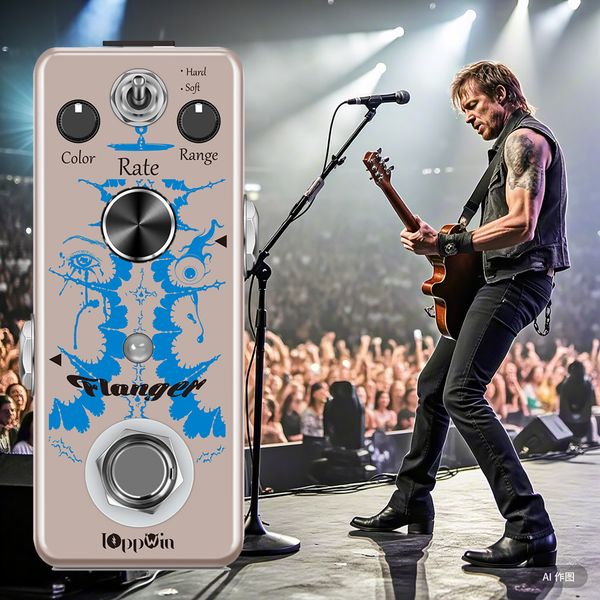 

FANGER Classic Analog Flanger Pedal with Static Filter Mode & Oscillator Noise Effect - Compact True Bypass Design