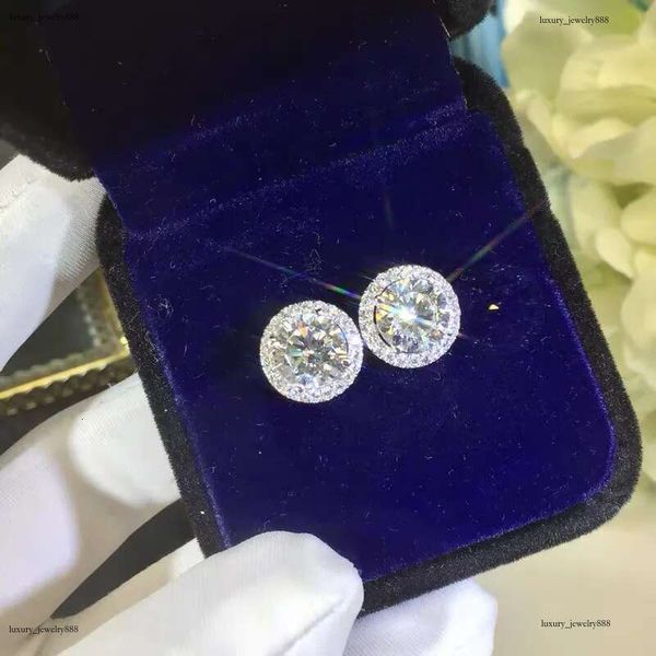 

Classic Sterg Sier Stud 4mm Round Simulated Dia Earrings for Women Men Jewelry