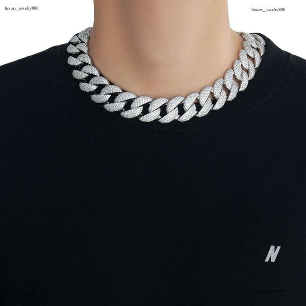 

Luxury designer 22mm Bubble Cuban Chain Hip Hop 5 row Ice out vvs Moissanite Necklace Men's Necklace with free shipping