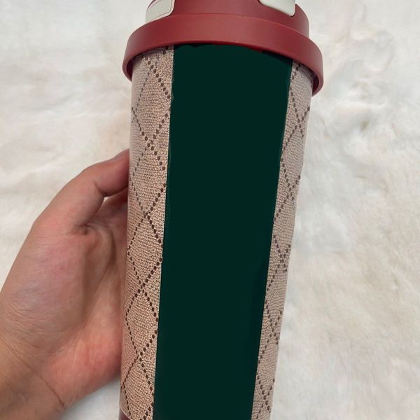

New Stainless Steel Mugs  Fashion Brand men Insulated Cup Luxury classic letter Women's Coffee Cup Car Portable Drinking Large Capacity Water Cup, Color#6