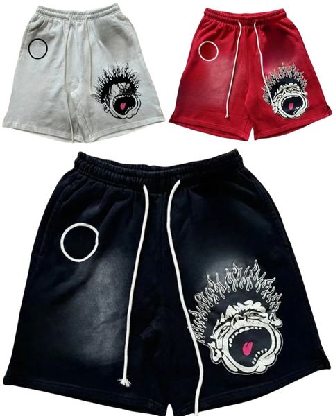 

Vintage-Inspired Scream Graphical Hippie Shorts, White