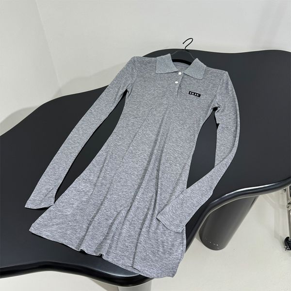 

Design womens polo dress  M L 2025ss Casual Dresses New Style Slimming A-line polo Version Solid color golf suit, Blue