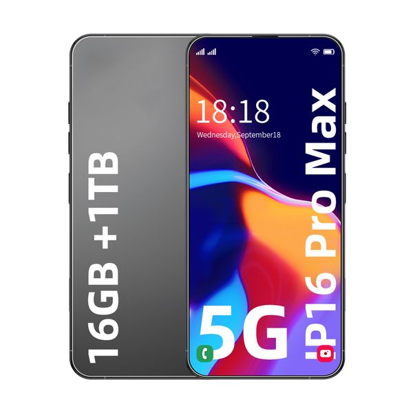 2025 NEW Cellphones i15 i16 Pro Max Mobile Phones 4G 5G 7.3HD Original Smartphone 7800mAh Android 14 Global Version Cell Phone Dual SIM Card