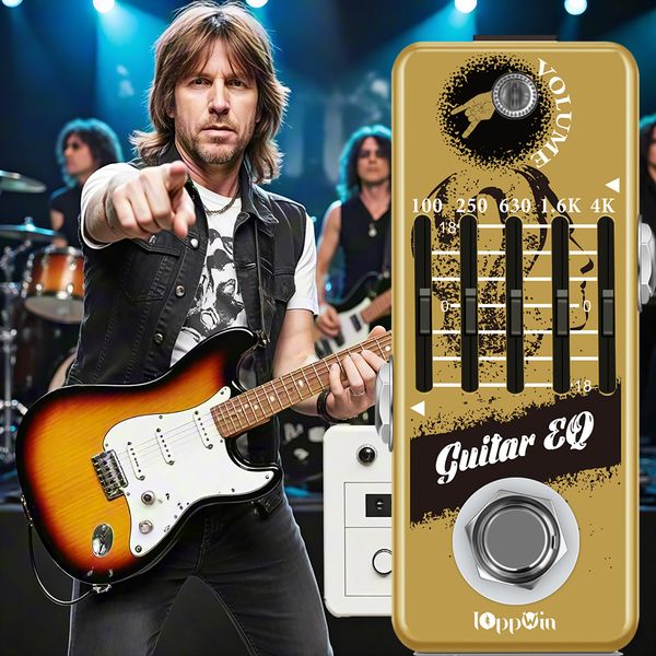 

GT-EQ 5-Band Graphic EQ Pedal World's Smallest with Master Gain Control