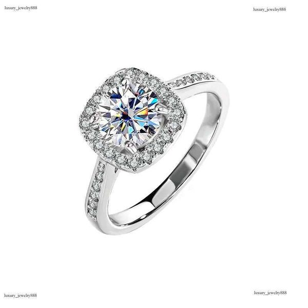 

rings for women sterg sier 1CT 2CT 3CT VVS moissanite pass dia tester love daughter engagement nail ring designer jewelry
