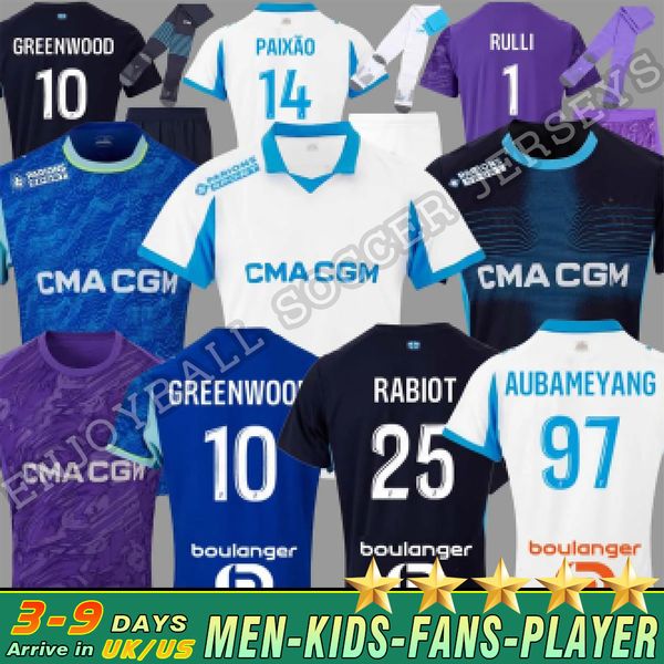 

25 26 maillot de foot GREENWOOD marseilL e Soccer jersey 125th Anniversary 4th GOUIRI OUNAHI harit 2025 2026 OM Men Kids football shirt hommes enfants NDIAYE Mbemba A1, Brown