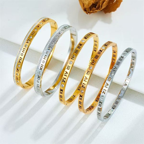 

2025 Fashion New Style Stainless Steel Bangles Elegant Trendy Waterproof Non-fading Jewelry For Neutral Gifts Simple Routine