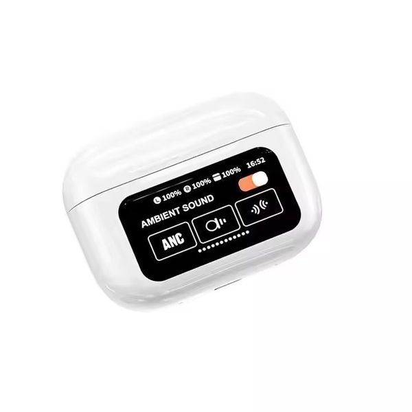 A9pro Color Screen Bluetooth Earbuds In-Ear ANC Noise Cancellation Ultra-Long Battery Life Full-Color Touch Screen TWS Earphones