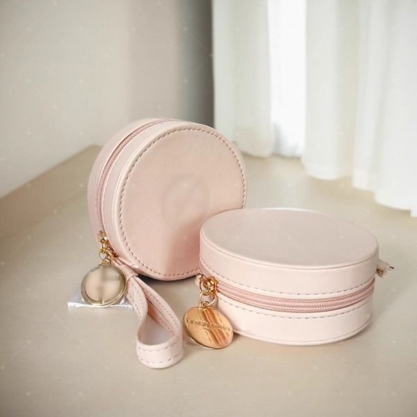 

Designer's New Pink Nude Color Cushion-style Makeup Storage Bag Wallet Holder And Pendant Accessory
