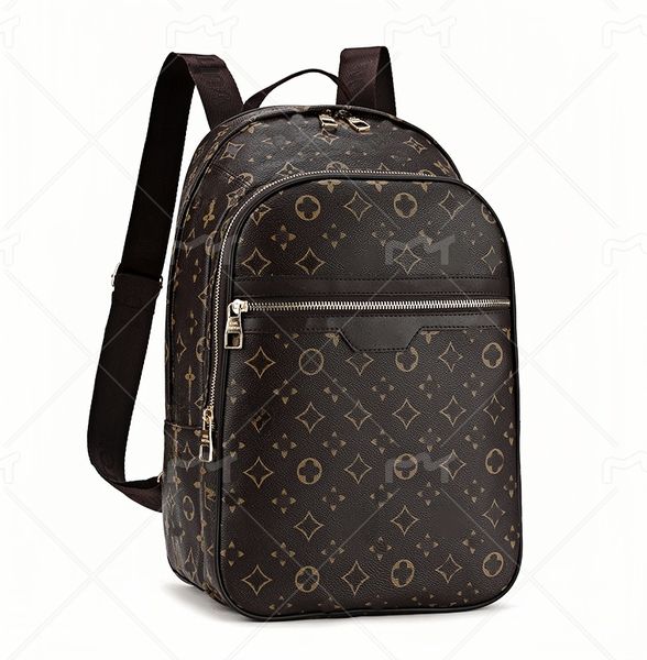 

10A Fashion Backpack Designer school bag for man Womens high capacity bookbags leather travel Bag Luxurys handbag tote shoulder mens Knapsack back pack Bags, Brown flower