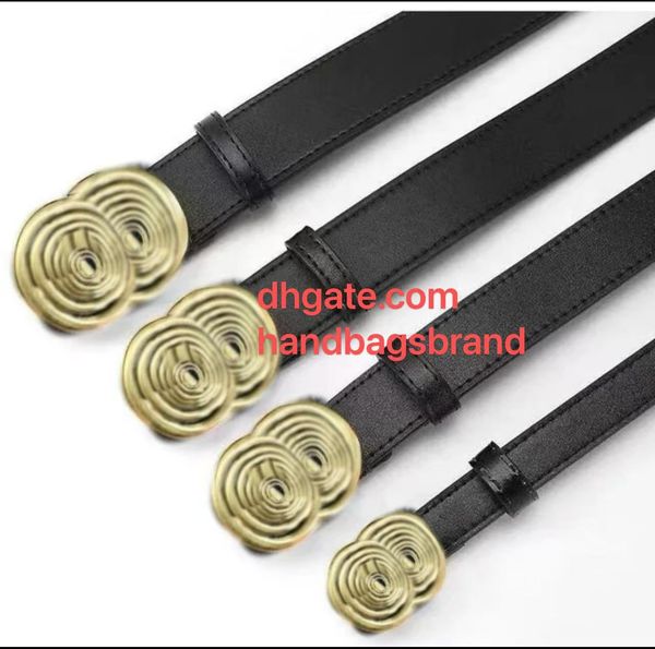 Men's and Women's Versatile Gold-Buckle Leather Belt for Daily Wear Includes Gift Box