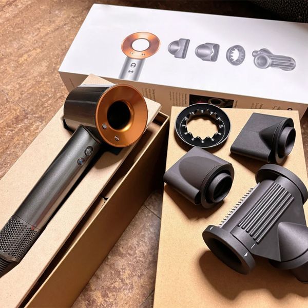 

Designer Dryers Hair Salon Anion MuteHairdryer Fashion Hair Care Electric Hair Drier Quick-dry Safety Egative Ionic Profession Blow, Rose-07(5 in 1)