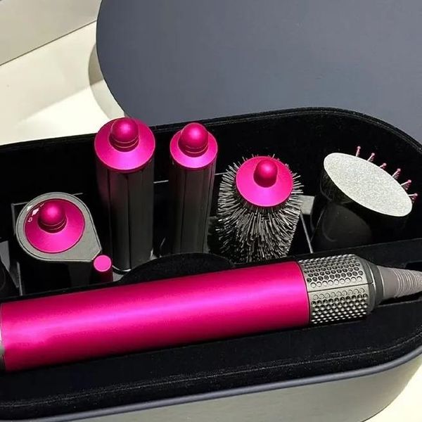 

Curler 7-in-1 rotating connection nozzle salon styling design negatives ion motor constants current Multi-functional hair dryers warehous, Coral copper