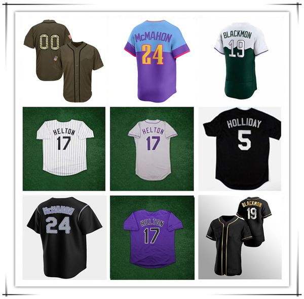 

2007 Throwback WS Baseball Jersey Todd Helton Matt Holliday Charlie Blackmon Ubaldo Jimenez 2 Tulowitzki Larry Walker Andres Galarraga Vinny Castilla, Men retro purple with 2007 ws patch