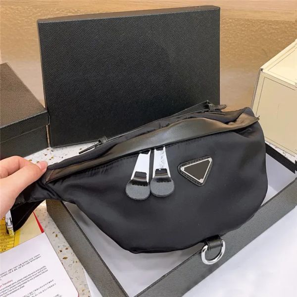 

Womens Nylon Waist Bag Men Casual Bumbag Belt Bags Zipper Chest Fanny Pack Mens Black Bumbag Leather Crossbody Sport Fannypacks For Women BFD2504172, Black5