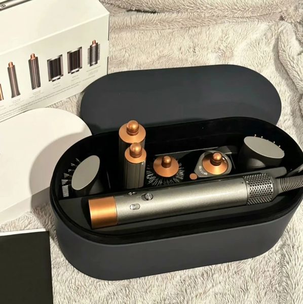 

Designer Hair Curler Professional Air Wrap Multi Function Electric Curlers for Women Adjustable Temperature Hair Tool Hair Curlers With Gift Box Travel Set, Royal blue(4 in 1)