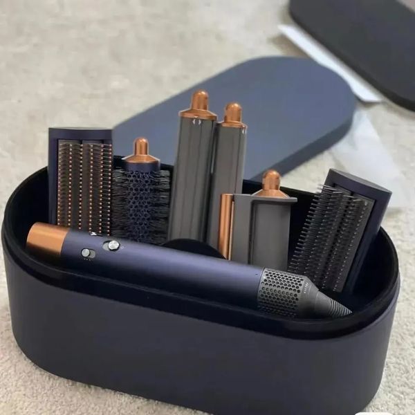 

Electric Hair Curler Multi Function for Women Professional Adjustable Temperature Hair Tool Hair Curlers Negative ion 7-in-1 travel set with box, Bright gray(4 in 1)