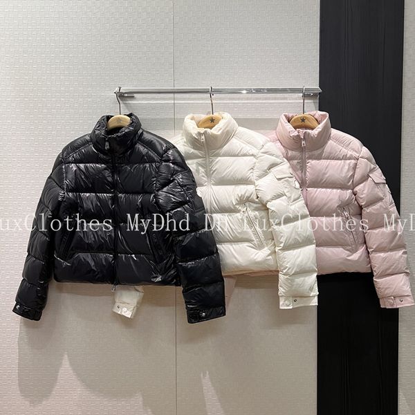 

Women Short Down Jacket Stand-up Collar Zipper Down Coat 33572, #2 pink