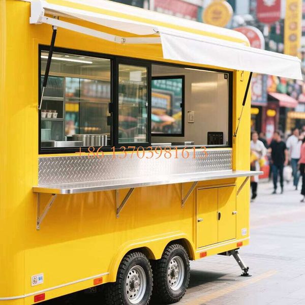 

Europe Mobile Ice Cream Food Truck Camper Food Trailer for Sale, Bule