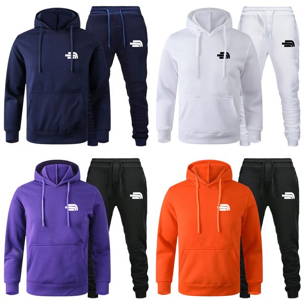 

A5 2025 Designer Fashion Tracksuit For Men Hoodie Fitness Gym Clothing Men Running Set Sportswearnorth puffer Jogger MenS Tracksuit Winter Suit Sports, Navy blue