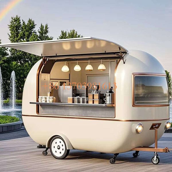 

Customized Fully Catering Equipped Food Truck Hot Dog Food Cart Food Trailer With Full Restaurant Kitchen Equipments, Red