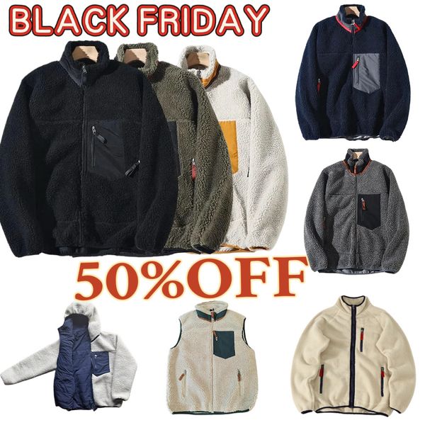 

Designer Mens Jacket Thick Vest Thick Warm Down Classic Retro Antumn Winter Models Lamb Cashmere Coat, A14