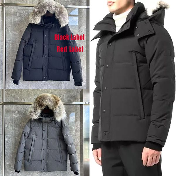 

Mens Puffer Jacket Wyndham Women Wolf Skin Collar Parka Real Big Fur Hooded Down Jacket Winter Fashion Outdoor Warm Windproof Vest Coat XS-2XL, P3