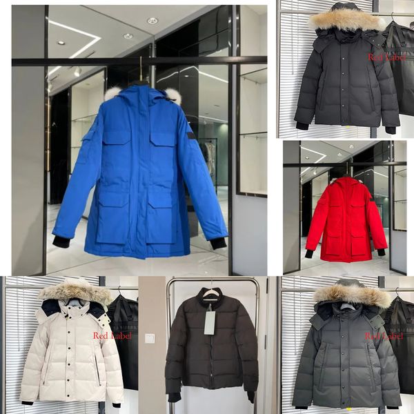 

A5Down Jacket canada Coats 29 Parker Large pockets coat Wolf fur and large fur collar puffer jacket Outdoor coat wyndham parka Down jacket EU size 13, Blue