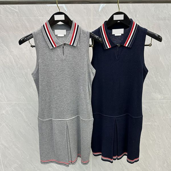 

Casual Dresses Deaigner New color stripe POLO sleeveless dress, T1